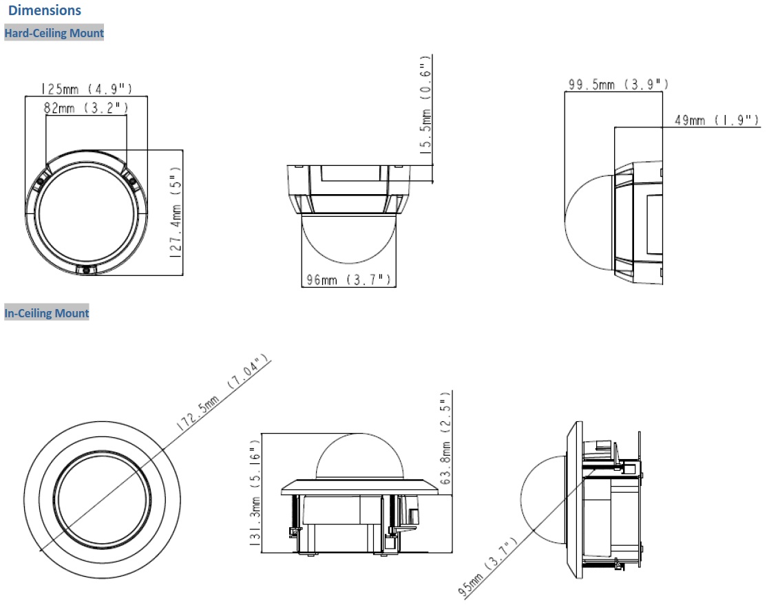 Geovision GV-EFD2101 Dimensions