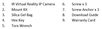 GV-VR360 packing list