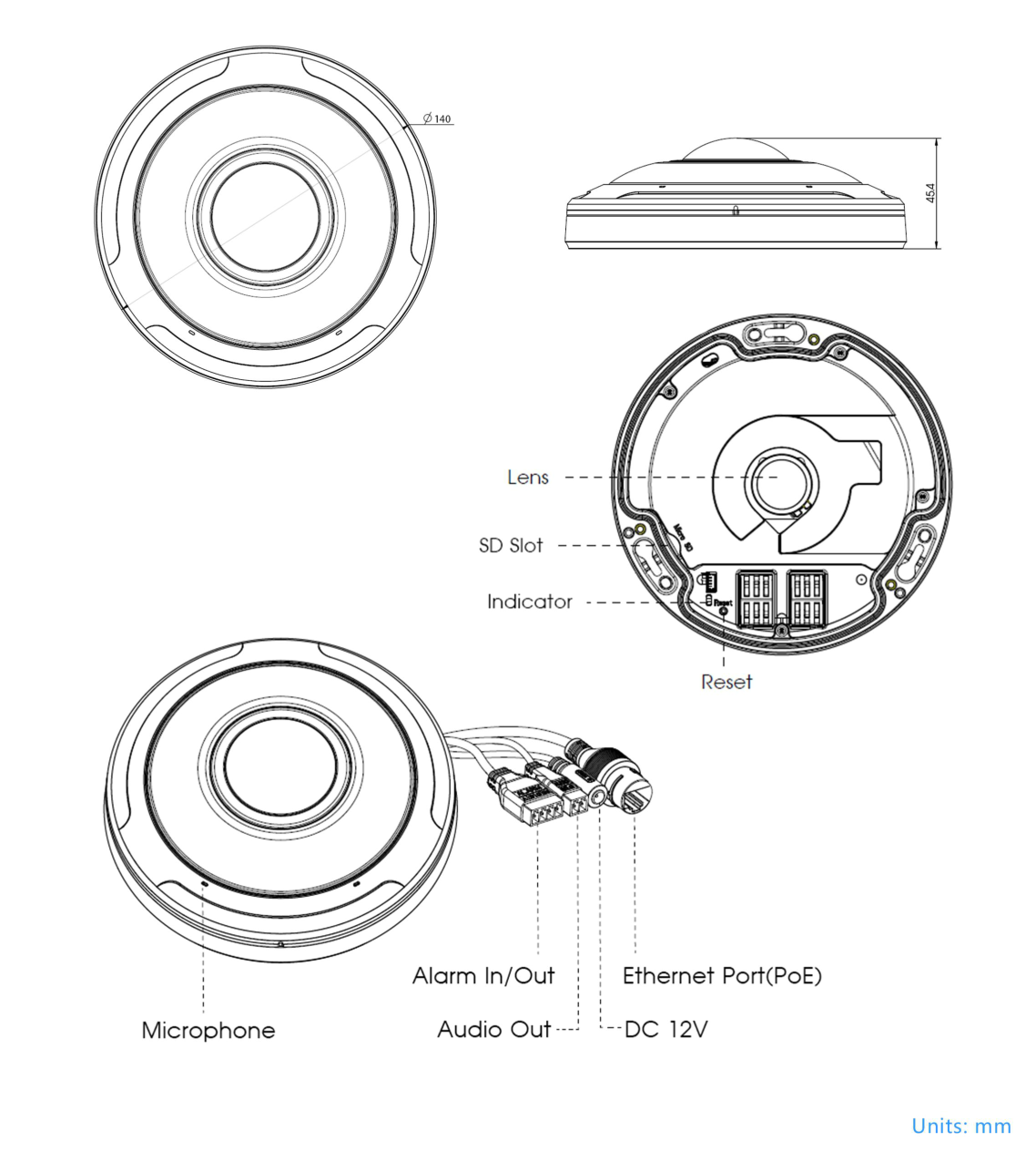 Milesight Fisheye Dimensions