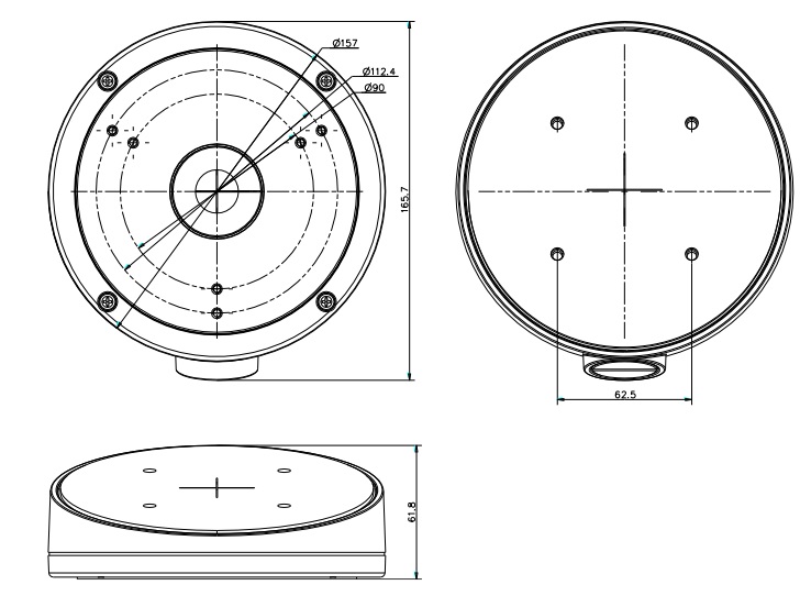 DS-1281ZJ-M dimensions